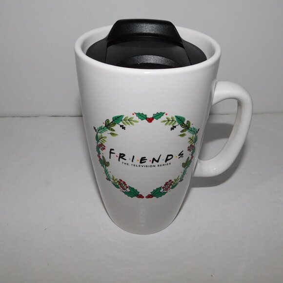 Friends The Television Series Christmas Holiday Ceramic Travel Mug - Picture 3 of 6
